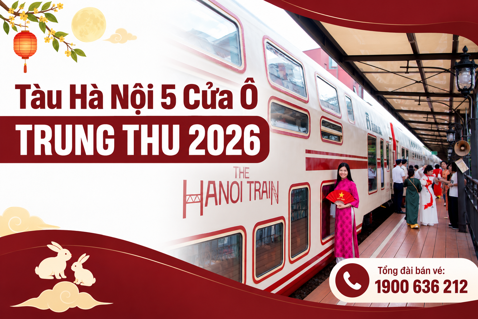 Tàu Hà Nội 5 Cửa Ô Trung thu 2026 mang đến hành trình trải nghiệm văn hóa đặc biệt giữa Hà Nội và vùng Kinh Bắc